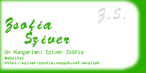 zsofia sziver business card