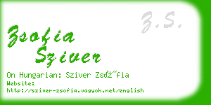 zsofia sziver business card